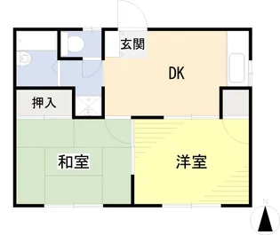 アレイフラッツII【1階】の間取り