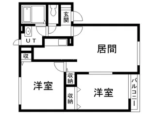 グランメール篠田C【2階】の間取り