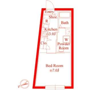 ティーエッジ鶴見中央【1階】の間取り