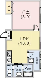 ルシェール新神戸【2階】の間取り