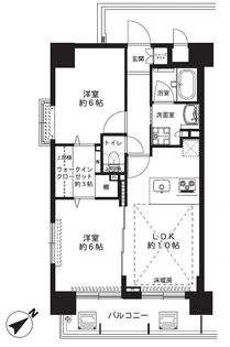 アーバンレジデンス本八幡【10階】の間取り