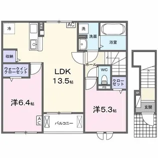 エス ウィステリア II【2階】の間取り