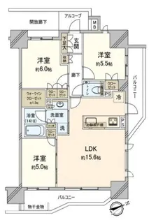 ローレルコート浦和常盤【2階】の間取り