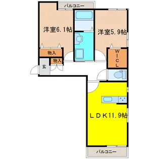 フランジュールI【1階】の間取り