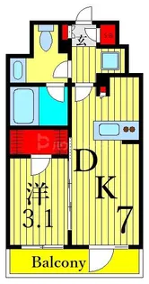 ルフォンプログレ浅草入谷【4階】の間取り