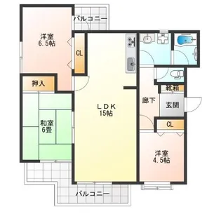 グローリアス天神の森【3階】の間取り
