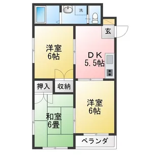 チェリーコーポ【4階】の間取り
