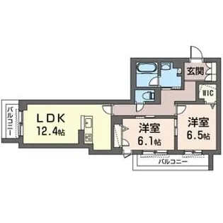 ラ グリシーヌ【2階】の間取り