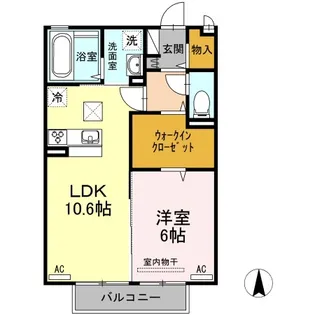 フィオーレ沖浜II【2階】の間取り