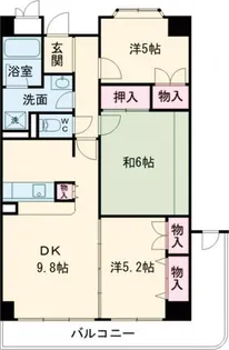パラッツォドゥエ【5階】の間取り