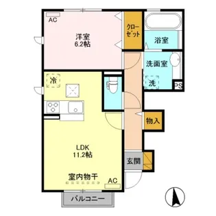 グレースコートB1 A【1階】の間取り