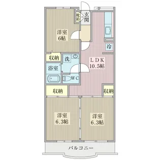 イトーピラ向ヶ丘弐番館【5階】の間取り