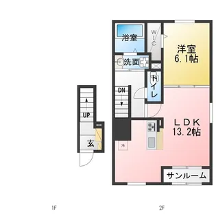 メゾン ルミエール【2階】の間取り