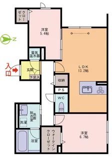 GARDEN PLACE NINOMIYA【1階】の間取り