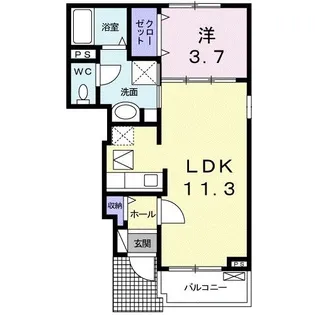 エスフィオーレ【1階】の間取り