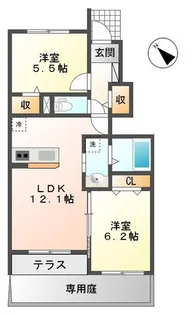サンハイツ2【1階】の間取り