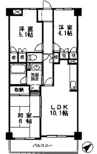 エクレール横浜【4階】の間取り