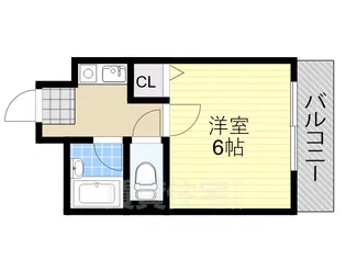 サンライズ長居【2階】の間取り