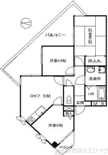 メゾン摂津【5階】の間取り