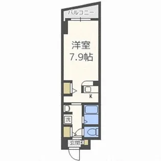 レジディア天神橋【3階】の間取り