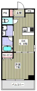 アプリーレ梅田東【7階】の間取り