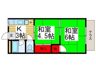 日の出ハイム【1階】の間取り
