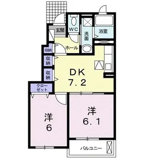 ライフステイトB【1階】の間取り