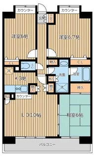 CITY SPIRE西葛西【3階】の間取り