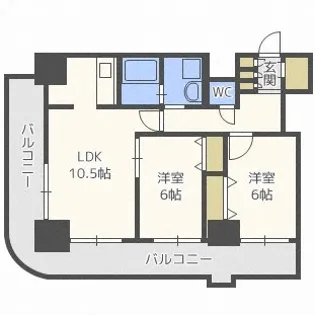 ティアラタワー中島倶楽部【5階】の間取り