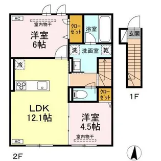 TORISIA青森中央【2階】の間取り