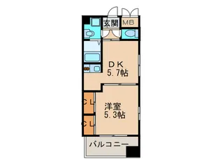 マインズ博多駅東【6階】の間取り