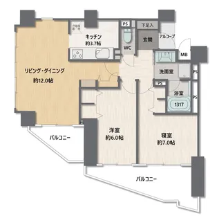 クレッセント渋谷神泉【4階】の間取り