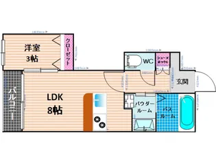 ライフフィールド警弥郷【4階】の間取り