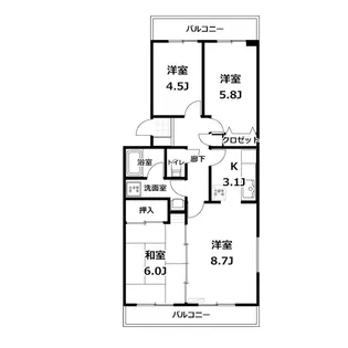 ステイションニアハイツ【2階】の間取り