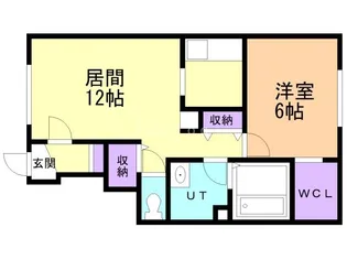 KOKOROM石江【1階】の間取り