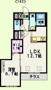 コート徳川山【1階】の間取り