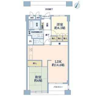セントラルプラザ【12階】の間取り