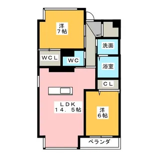 フルール・ド・リス【1階】の間取り