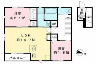 ポプリ中山【2階】の間取り