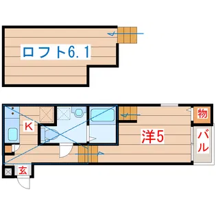 リブレ花京院【1階】の間取り