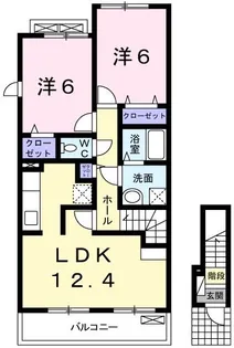 ボヌール・アヴニール I【2階】の間取り
