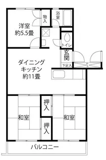 下里第二【4階】の間取り