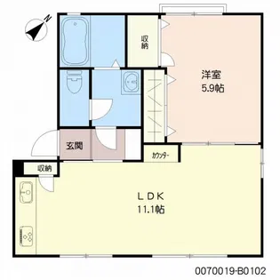 アネックス清風 B棟【1階】の間取り
