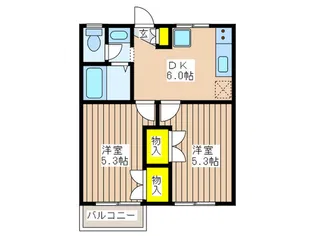 シャレ-渋谷【2階】の間取り
