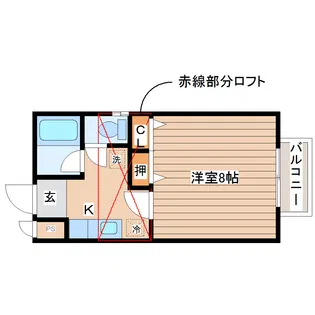ハイツミカミ【2階】の間取り