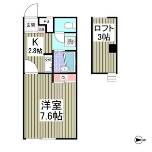 メインシティガーデンメヌエット【2階】の間取り