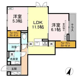D Paina Nishimagome【1階】の間取り