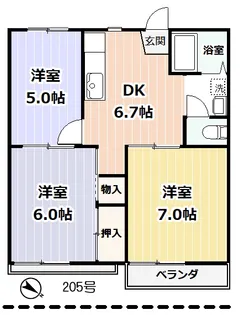 プリマベラ湘南【2階】の間取り