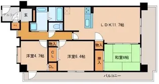 ヴィジョーレ瀬田【2階】の間取り
