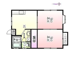 スカイコート・ワン【1階】の間取り